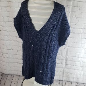 Blue vneck sweater